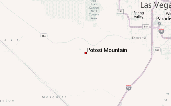 Potosi Mountain Location Map