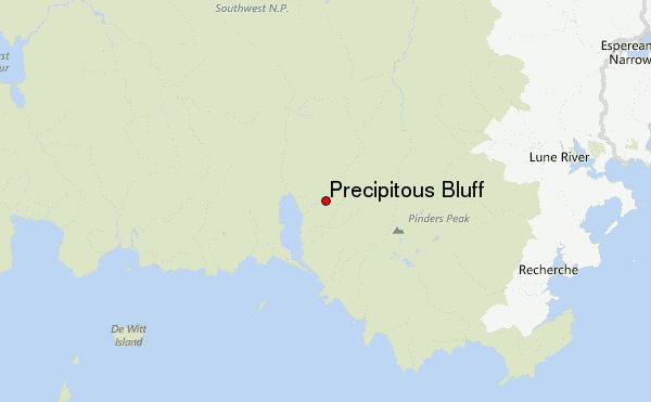 Precipitous Bluff Location Map