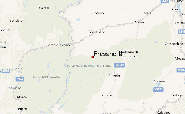 Presanella Location Map