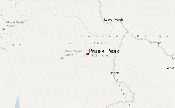 Prusik Peak Location Map