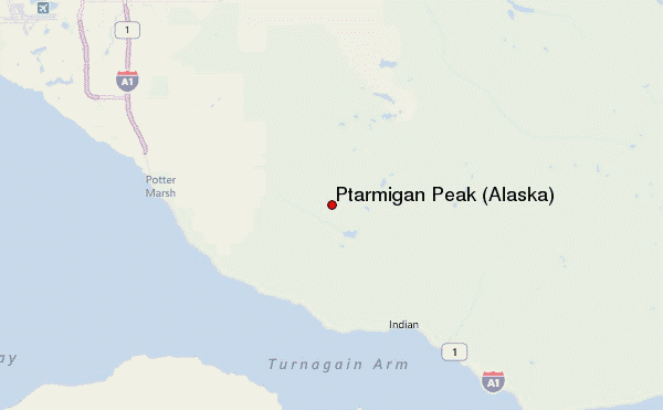 Ptarmigan Peak (Alaska) Location Map