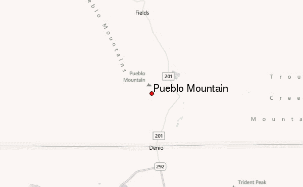 Pueblo Mountain Location Map