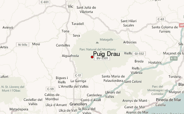 Puig Drau Location Map