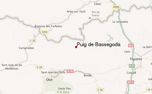 Puig de Bassegoda Location Map