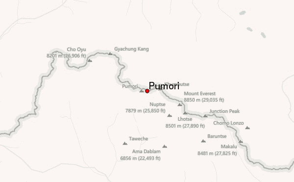 Pumori Location Map