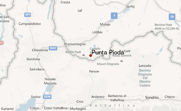 Punta Pioda Location Map