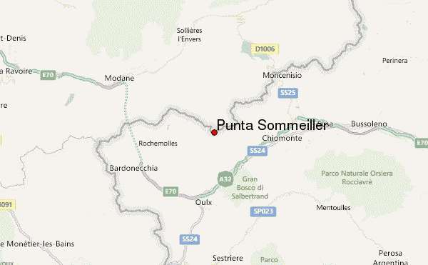 Punta Sommeiller Location Map