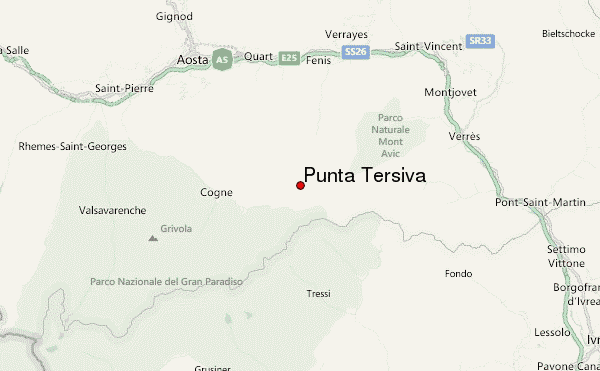 Punta Tersiva Location Map