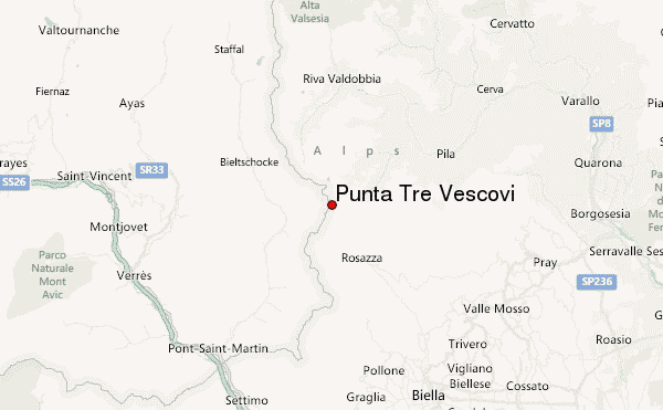 Punta Tre Vescovi Location Map
