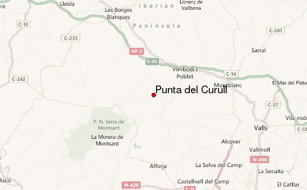 Punta del Curull Location Map