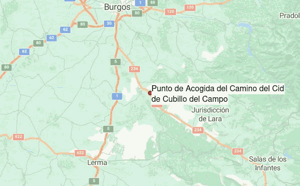 Punto de Acogida del Camino del Cid de Cubillo del Campo Location Map