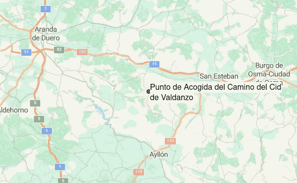 Punto de Acogida del Camino del Cid de Valdanzo Location Map
