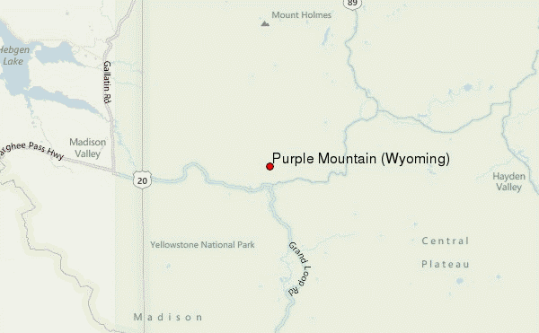 Purple Mountain (Wyoming) Location Map