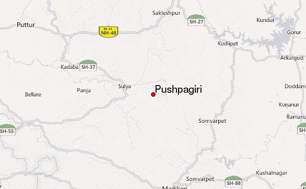 Pushpagiri Location Map