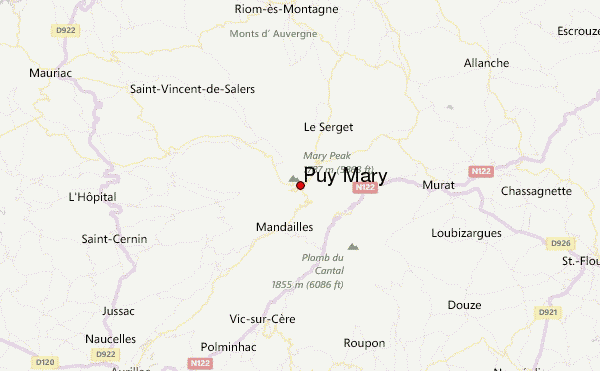 Puy Mary Location Map
