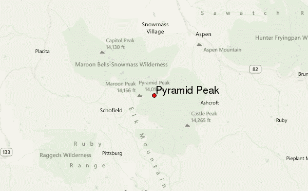 Pyramid Peak Location Map