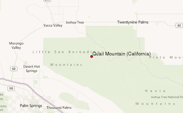 Quail Mountain (California) Location Map