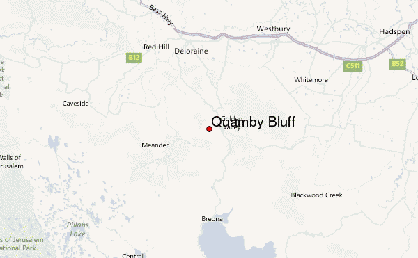 Quamby Bluff Location Map