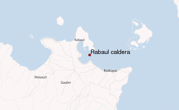Rabaul caldera Location Map