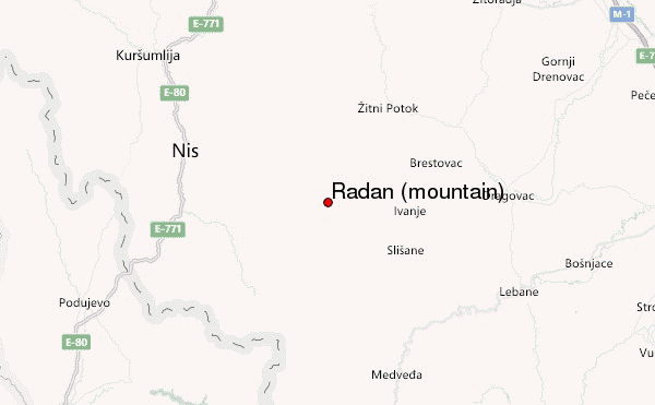 Radan (mountain) Location Map