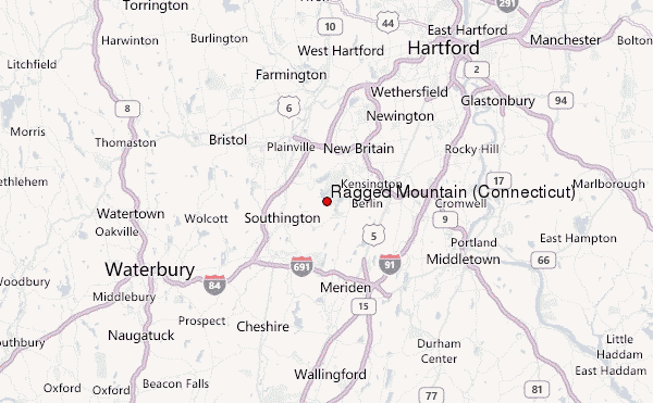 Ragged Mountain (Connecticut) Location Map