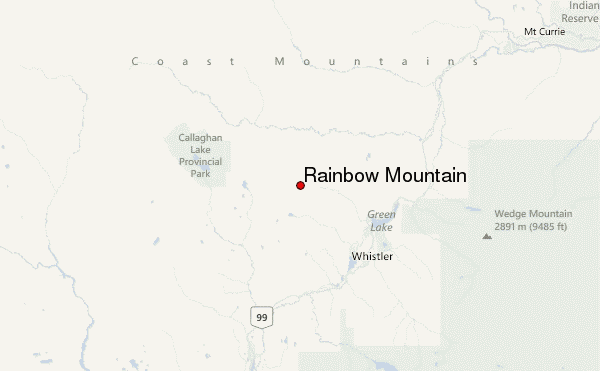 Rainbow Mountain Location Map