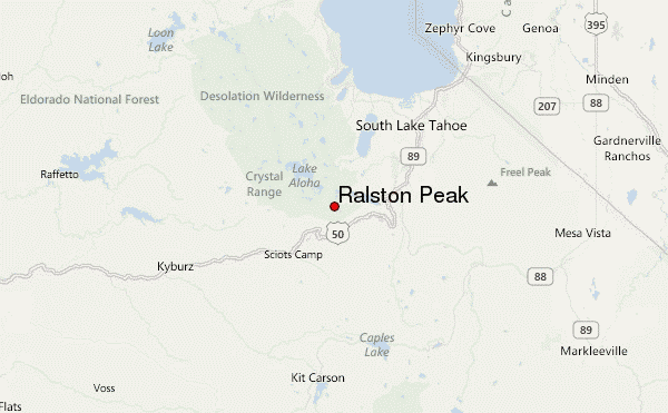 Ralston Peak Location Map