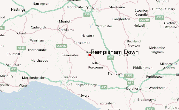 Rampisham Down Location Map