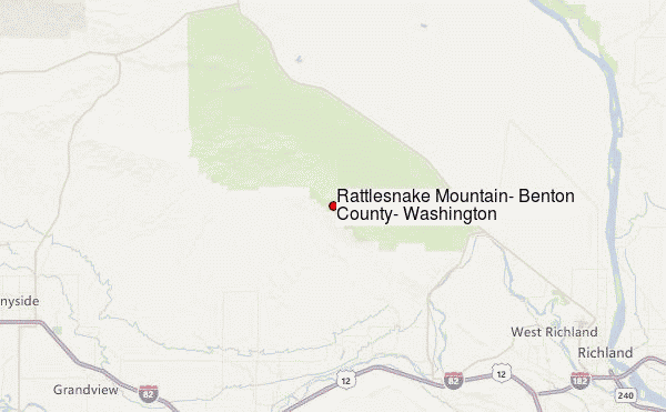 Rattlesnake Mountain, Benton County, Washington Location Map