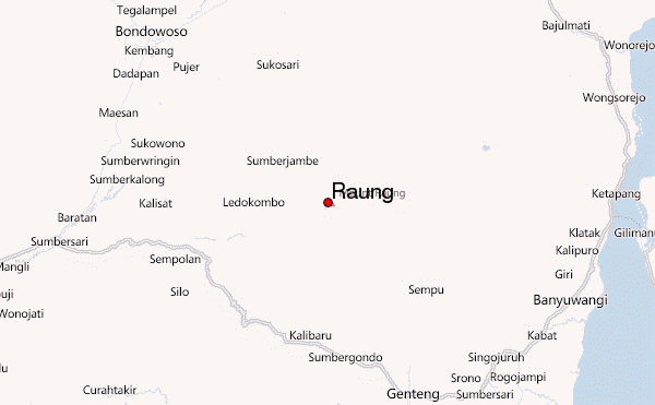 Raung Location Map