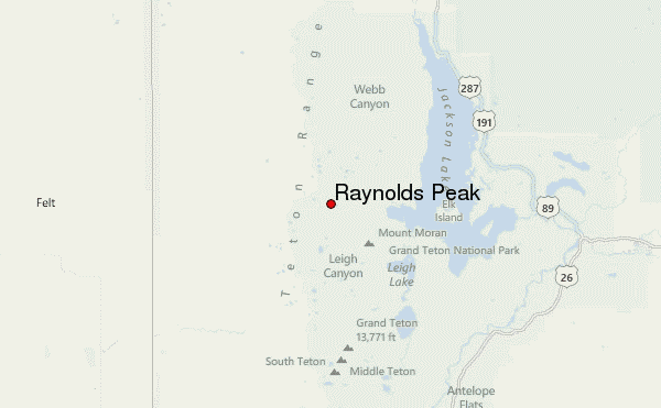 Raynolds Peak Location Map