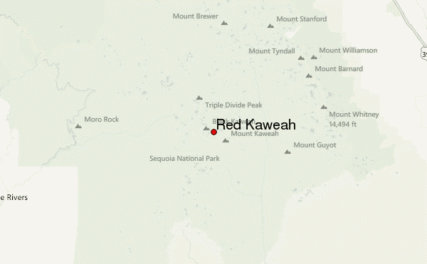 Red Kaweah Location Map