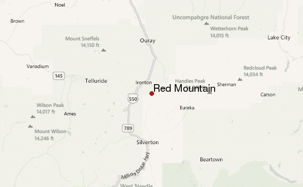 Red Mountain Location Map