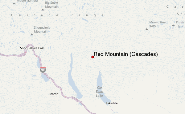 Red Mountain (Cascades) Location Map