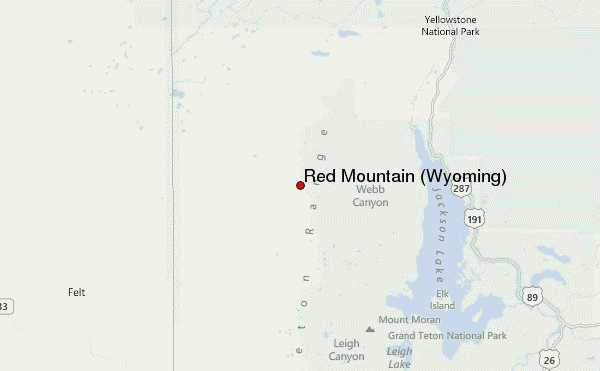 Red Mountain (Wyoming) Location Map