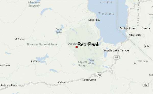Red Peak Location Map