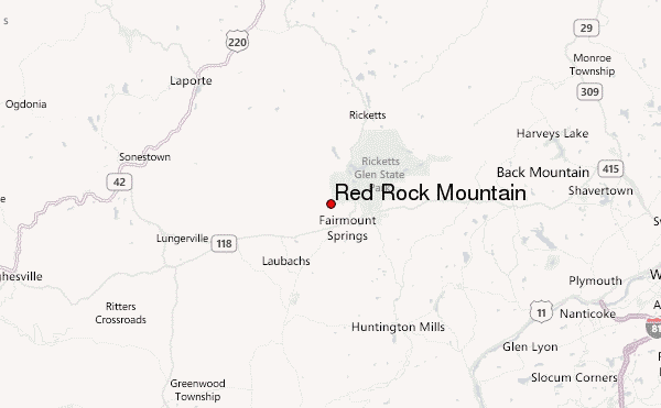 Red Rock Mountain Location Map