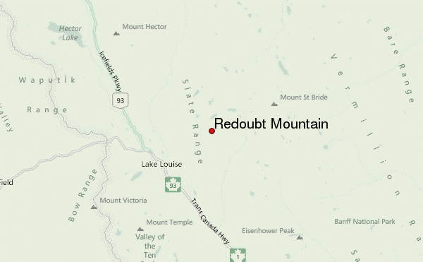 Redoubt Mountain Location Map