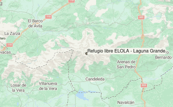 Refugio libre ELOLA - Laguna Grande Location Map