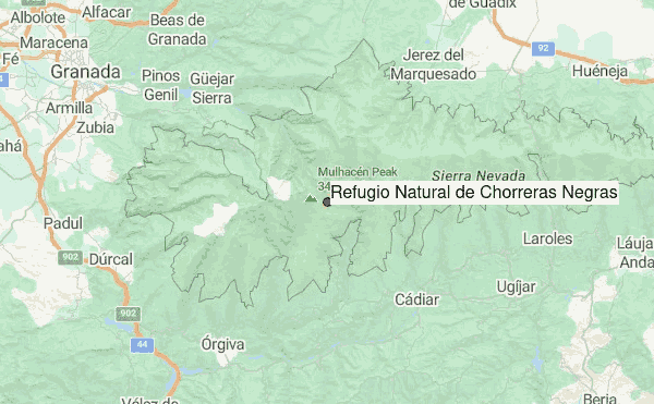 Refugio Natural de Chorreras Negras Location Map