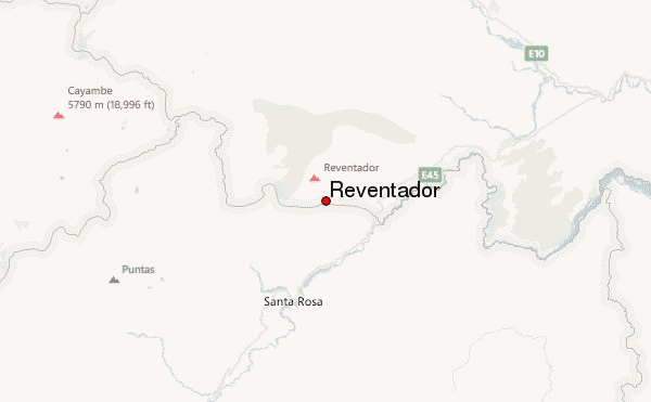 Reventador Location Map