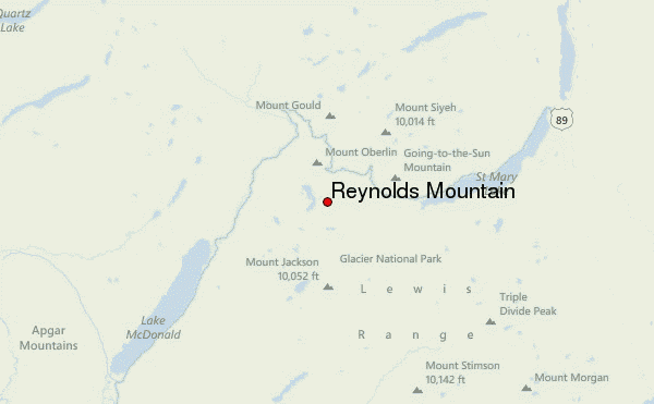 Reynolds Mountain Location Map