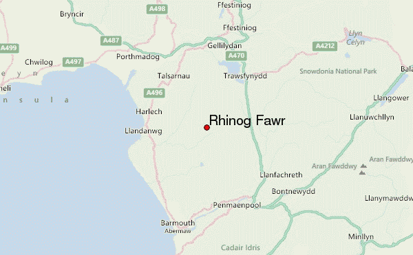 Rhinog Fawr Location Map