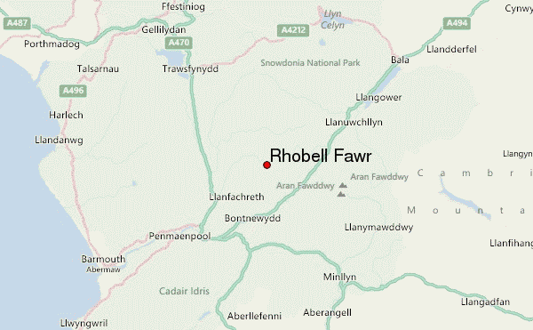 Rhobell Fawr Location Map