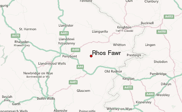 Rhos Fawr Location Map