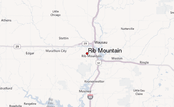 Rib Mountain Location Map