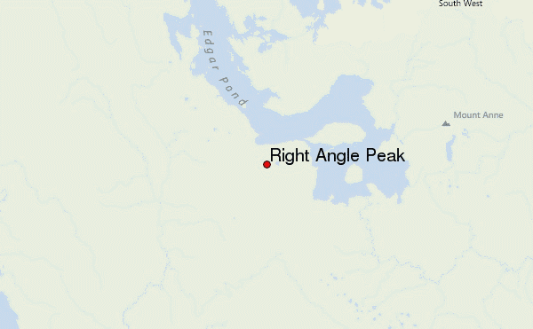 Right Angle Peak Location Map