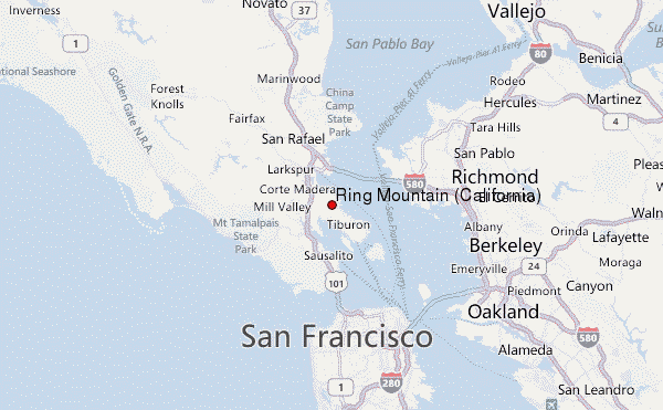 Ring Mountain (California) Location Map