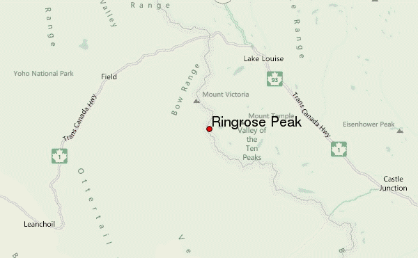 Ringrose Peak Location Map