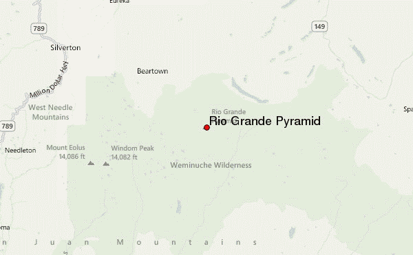 Rio Grande Pyramid Location Map